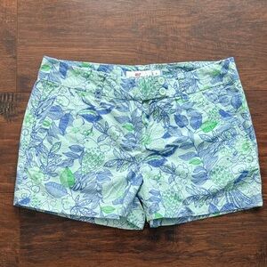 Vineyard Vines Blue and Green Floral 100% cotton Women's Shorts 2